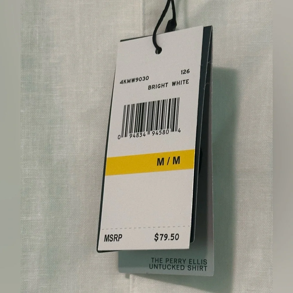 Perry Ellis White Casual Button Down Shirt - Picture 3 of 9